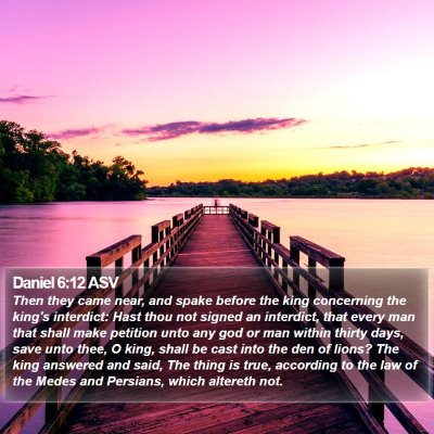 Daniel 6:12 ASV Bible Verse Image