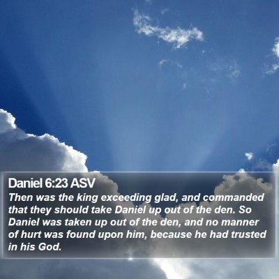 Daniel 6:23 ASV Bible Verse Image