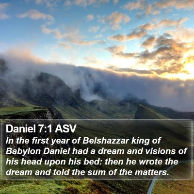 Daniel 7:1 ASV Bible Verse Image