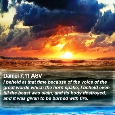 Daniel 7:11 ASV Bible Verse Image