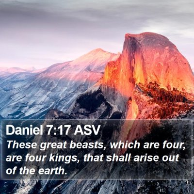 Daniel 7:17 ASV Bible Verse Image