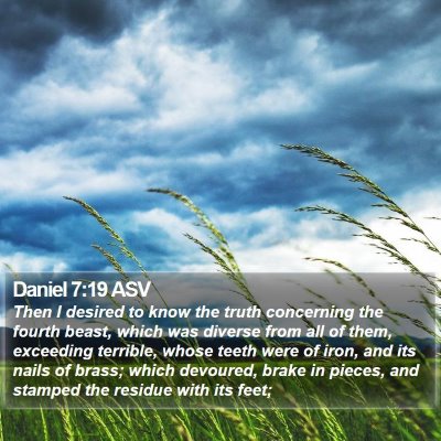 Daniel 7:19 ASV Bible Verse Image