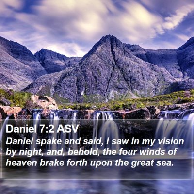 Daniel 7:2 ASV Bible Verse Image