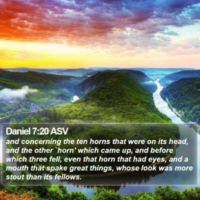 Daniel 7:20 ASV Bible Verse Image