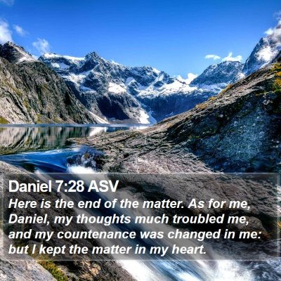 Daniel 7:28 ASV Bible Verse Image