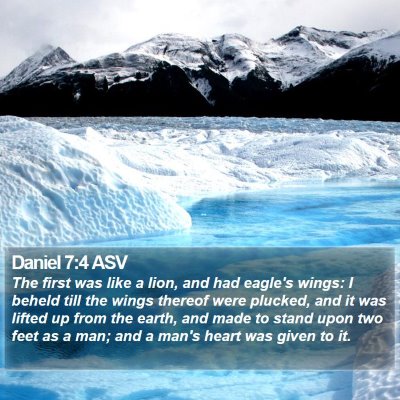Daniel 7:4 ASV Bible Verse Image