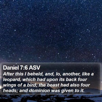 Daniel 7:6 ASV Bible Verse Image