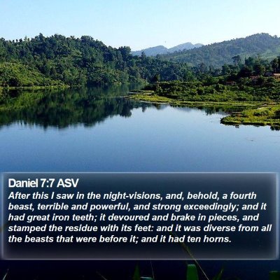 Daniel 7:7 ASV Bible Verse Image