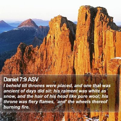Daniel 7:9 ASV Bible Verse Image