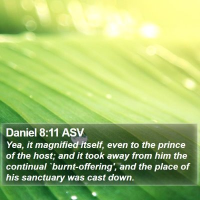 Daniel 8:11 ASV Bible Verse Image