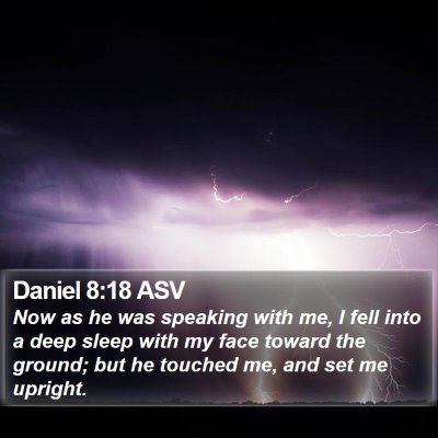 Daniel 8:18 ASV Bible Verse Image