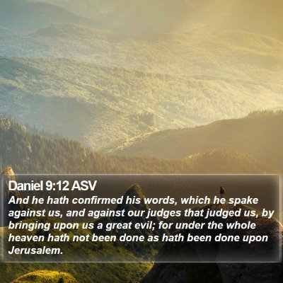 Daniel 9:12 ASV Bible Verse Image