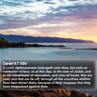 Daniel 9:7 ASV Bible Verse Image