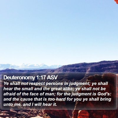 Deuteronomy 1:17 ASV Bible Verse Image