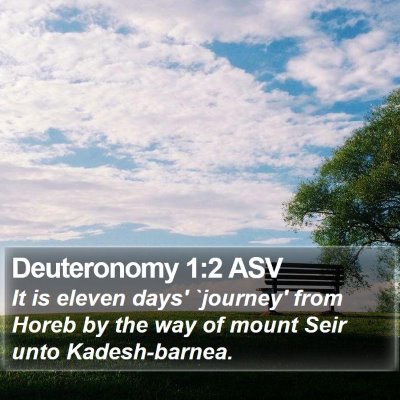 Deuteronomy 1:2 ASV Bible Verse Image