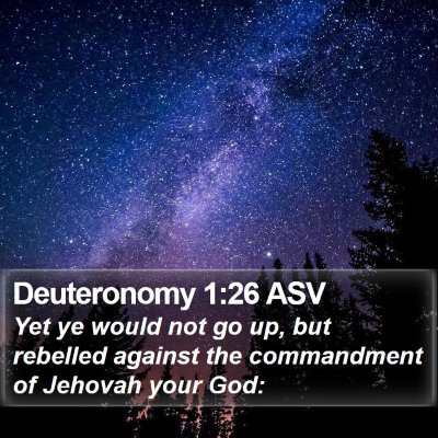 Deuteronomy 1:26 ASV Bible Verse Image