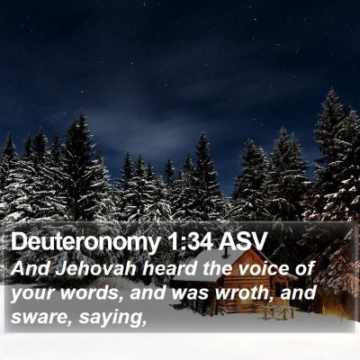 Deuteronomy 1:34 ASV Bible Verse Image