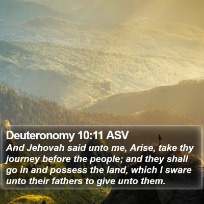 Deuteronomy 10:11 ASV Bible Verse Image