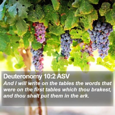 Deuteronomy 10:2 ASV Bible Verse Image