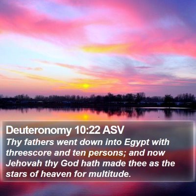 Deuteronomy 10:22 ASV Bible Verse Image