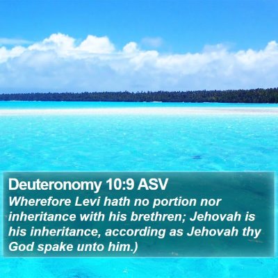 Deuteronomy 10:9 ASV Bible Verse Image