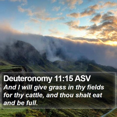 Deuteronomy 11:15 ASV Bible Verse Image