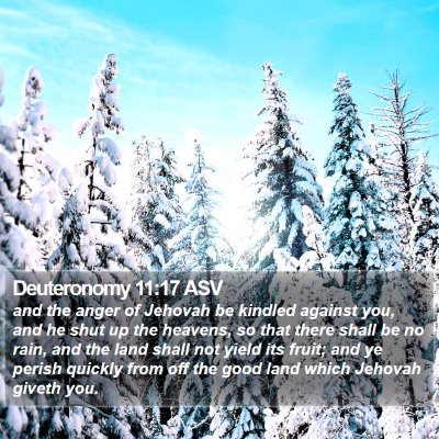 Deuteronomy 11:17 ASV Bible Verse Image