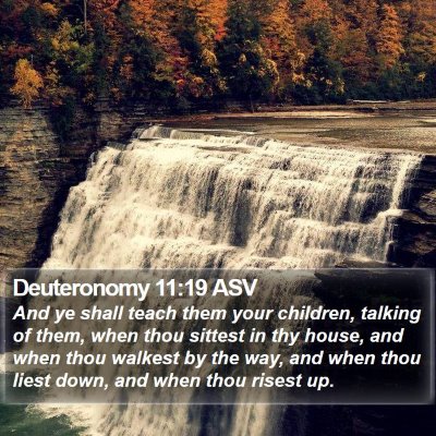 Deuteronomy 11:19 ASV Bible Verse Image
