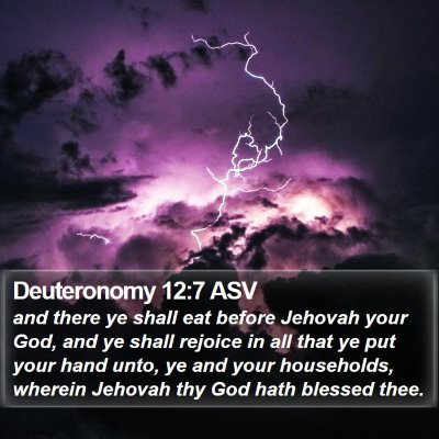 Deuteronomy 12:7 ASV Bible Verse Image