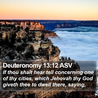 Deuteronomy 13:12 ASV Bible Verse Image