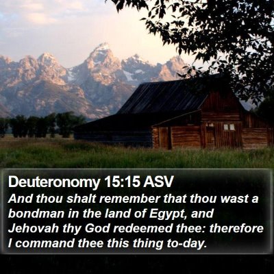 Deuteronomy 15:15 ASV Bible Verse Image