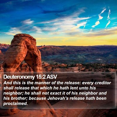 Deuteronomy 15:2 ASV Bible Verse Image