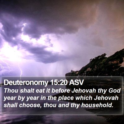 Deuteronomy 15:20 ASV Bible Verse Image