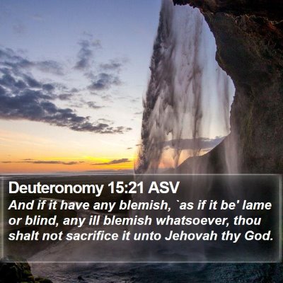 Deuteronomy 15:21 ASV Bible Verse Image