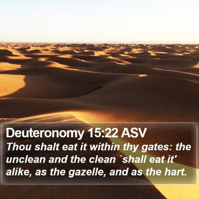 Deuteronomy 15:22 ASV Bible Verse Image