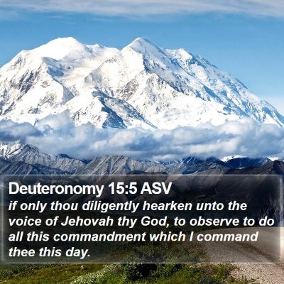 Deuteronomy 15:5 ASV Bible Verse Image