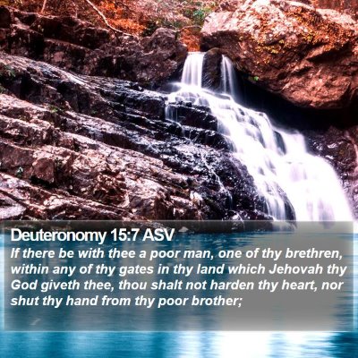Deuteronomy 15:7 ASV Bible Verse Image