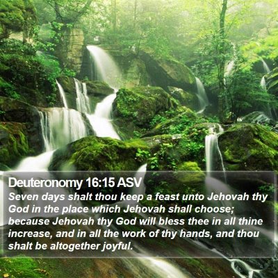 Deuteronomy 16:15 ASV Bible Verse Image