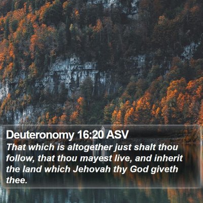 Deuteronomy 16:20 ASV Bible Verse Image