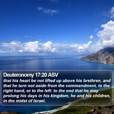 Deuteronomy 17:20 ASV Bible Verse Image