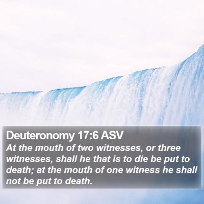 Deuteronomy 17:6 ASV Bible Verse Image