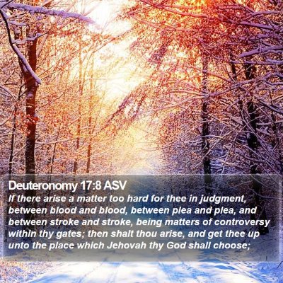 Deuteronomy 17:8 ASV Bible Verse Image