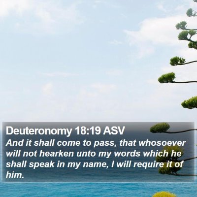 Deuteronomy 18:19 ASV Bible Verse Image