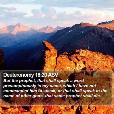 Deuteronomy 18:20 ASV Bible Verse Image