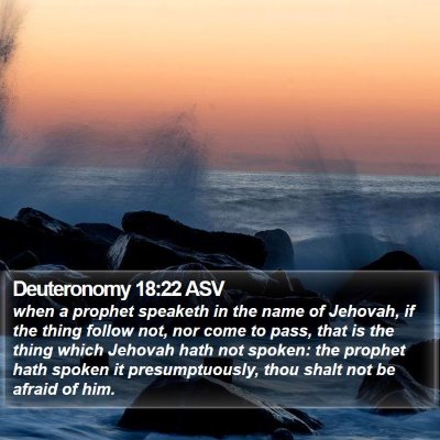 Deuteronomy 18:22 ASV Bible Verse Image