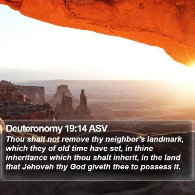 Deuteronomy 19:14 ASV Bible Verse Image