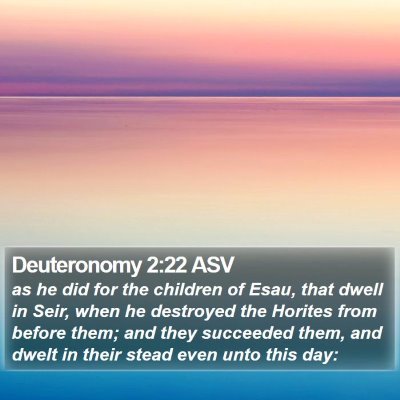 Deuteronomy 2:22 ASV Bible Verse Image