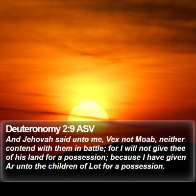 Deuteronomy 2:9 ASV Bible Verse Image