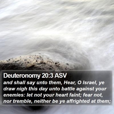 Deuteronomy 20:3 ASV Bible Verse Image