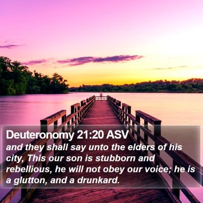 Deuteronomy 21:20 ASV Bible Verse Image